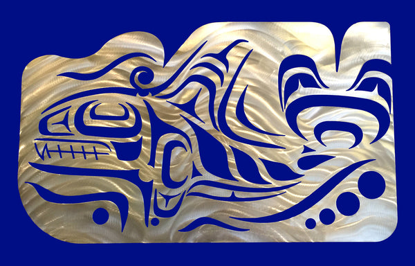 Coast Salish Whale Wall Sculpture - Metal Art - The Cuckoo's Nest - 4
