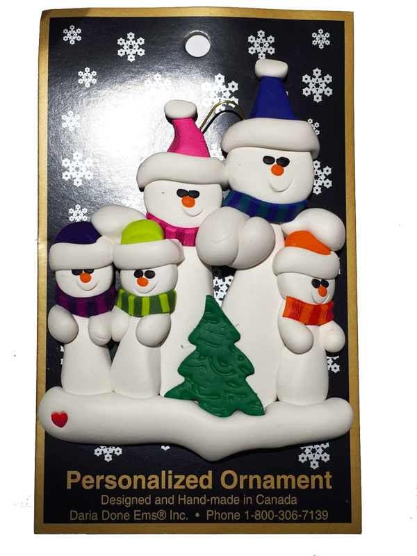 Daria Done Ems - Tree Family of 5 - Ornaments - The Cuckoo's Nest