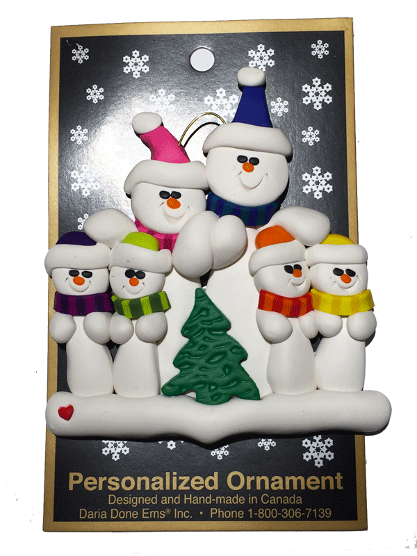 Daria Done Ems - Tree Family of 6 - Ornaments - The Cuckoo's Nest