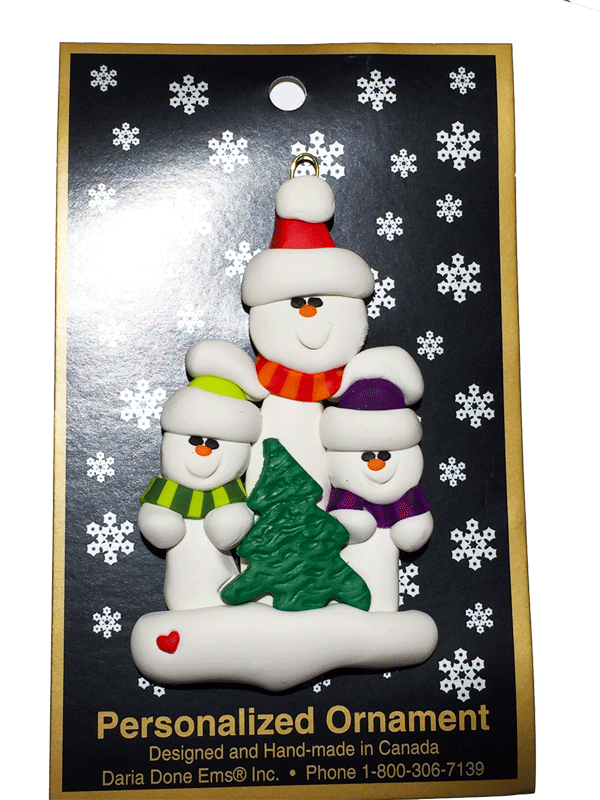 Daria Done Ems - Single Parent Tree Family of 3 - Ornaments - The Cuckoo's Nest