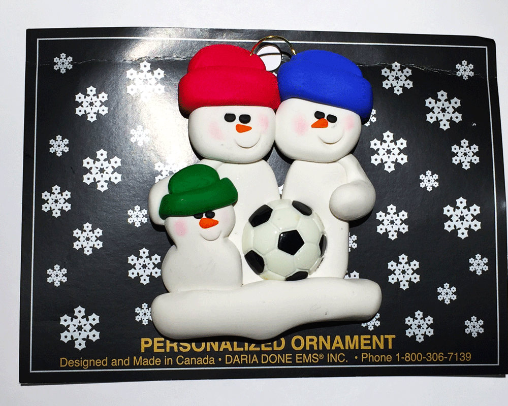 Daria Done Ems - Soccer Family of 3 - Ornaments - The Cuckoo's Nest