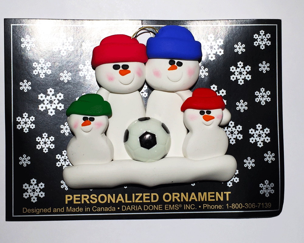 Daria Done Ems - Soccer Family of 4 - Ornaments - The Cuckoo's Nest