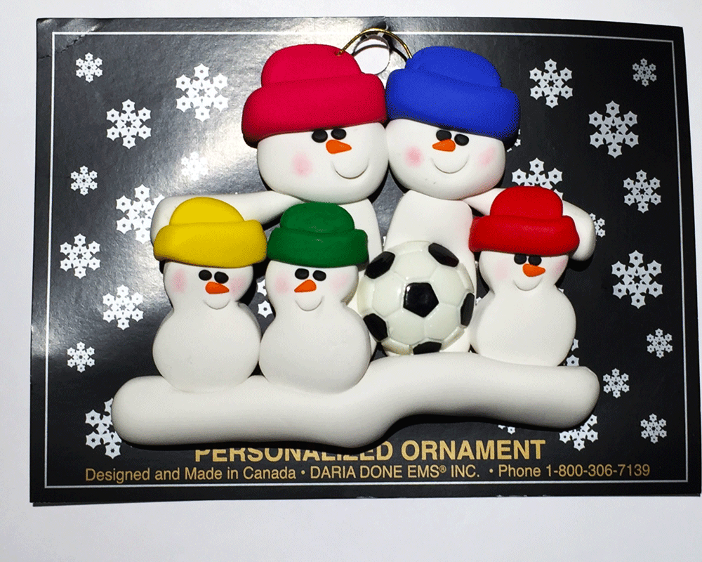 Daria Done Ems - Soccer Family of 5 - Ornaments - The Cuckoo's Nest