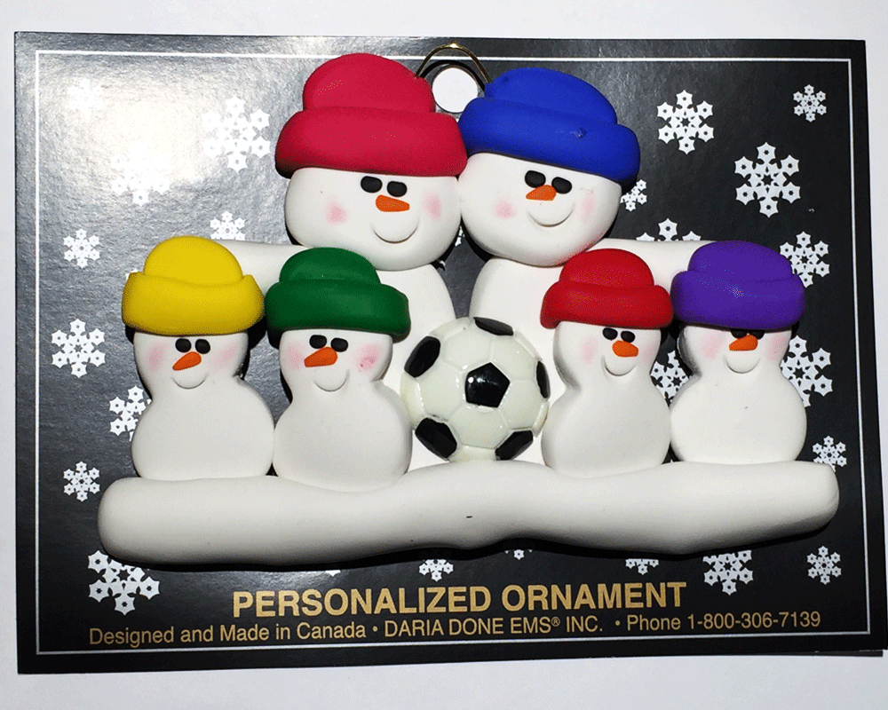 Daria Done Ems - Soccer Family of 6 - Ornaments - The Cuckoo's Nest