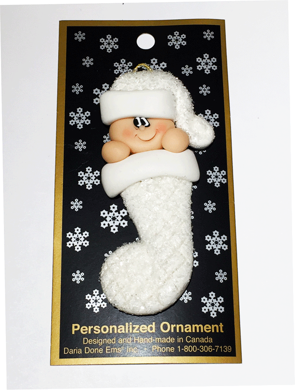 Daria Done Ems - Stocking Baby in White - Ornaments - The Cuckoo's Nest