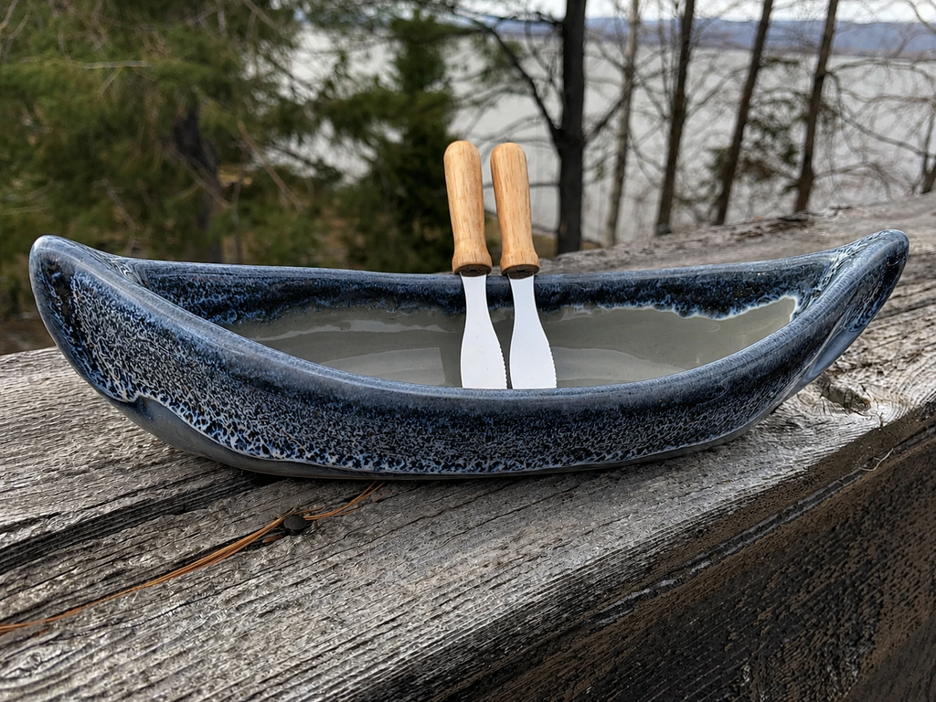 Canoe Dip Pot - River Rock