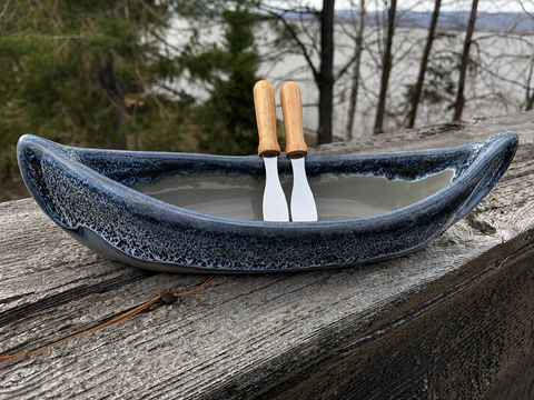 Canoe Dip Pot - River Rock