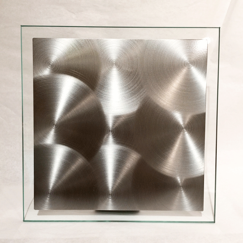 Brushed Steel from with Glass - Square