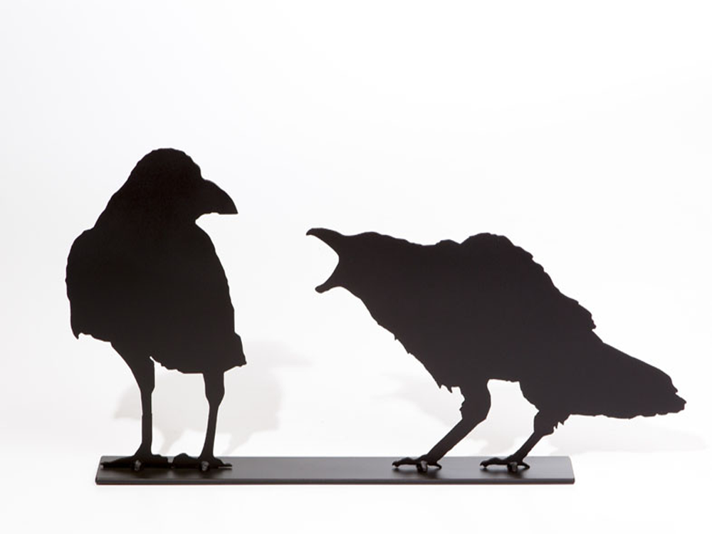 Classic Crow Couple - Metal Art - The Cuckoo's Nest
