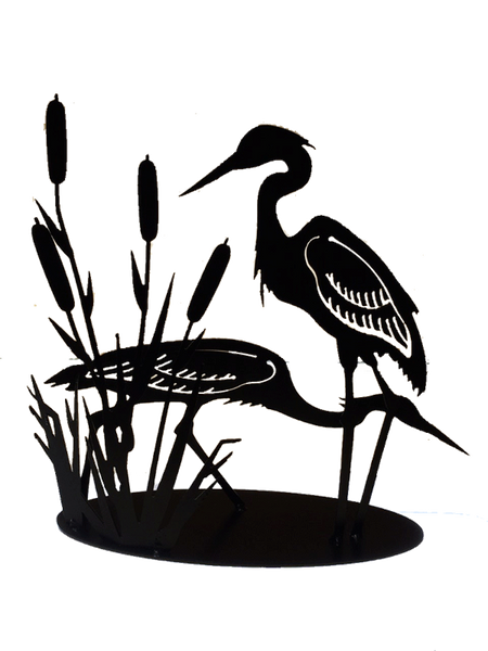 Herons in Cattails