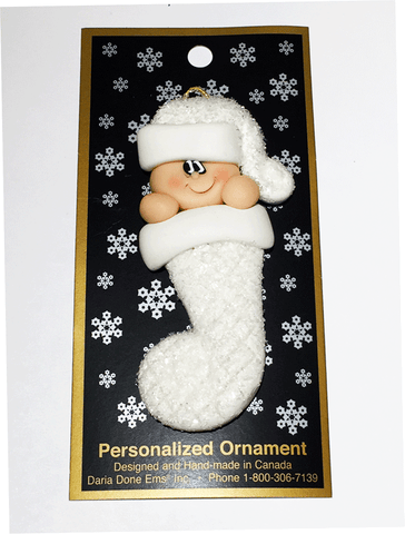 Daria Done Ems - Stocking Baby in White - Ornaments - The Cuckoo's Nest