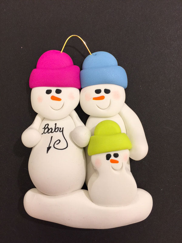 Expecting Couple with 1 Child Ornament