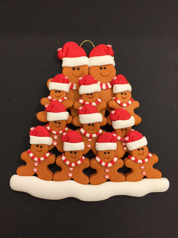 Ginger Bread Family of 12 Ornament