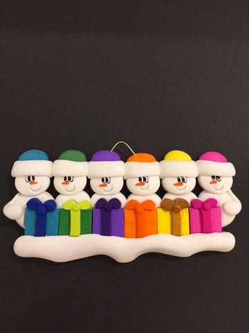 Present Family of 6 Ornament