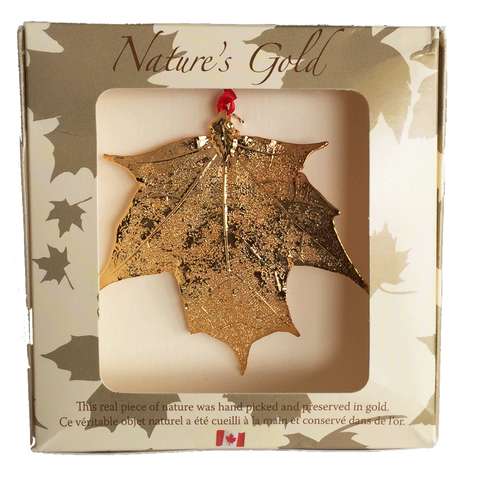 Maple Leaf Ornament - Gold