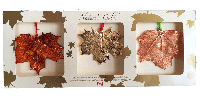 Maple Leaf Ornaments - Trio Pack - Ornaments - The Cuckoo's Nest