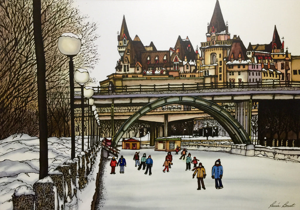 Ottawa Collection - Rideau Canal Skate Way Print #172 - Canadian Art - The Cuckoo's Nest
