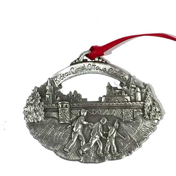 Rideau Canal Skateway Pewter Ornament - Ornaments - The Cuckoo's Nest - 1