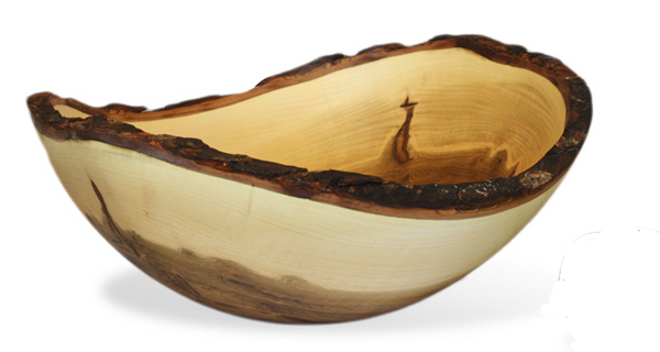 Handcrafted Ambrosia Maple Bowl with Bark - Wood Bowls & Boards - The Cuckoo's Nest - 1