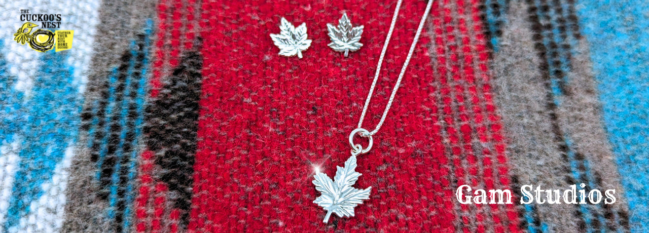 silver canadian maple leaf jewelry by gam studios